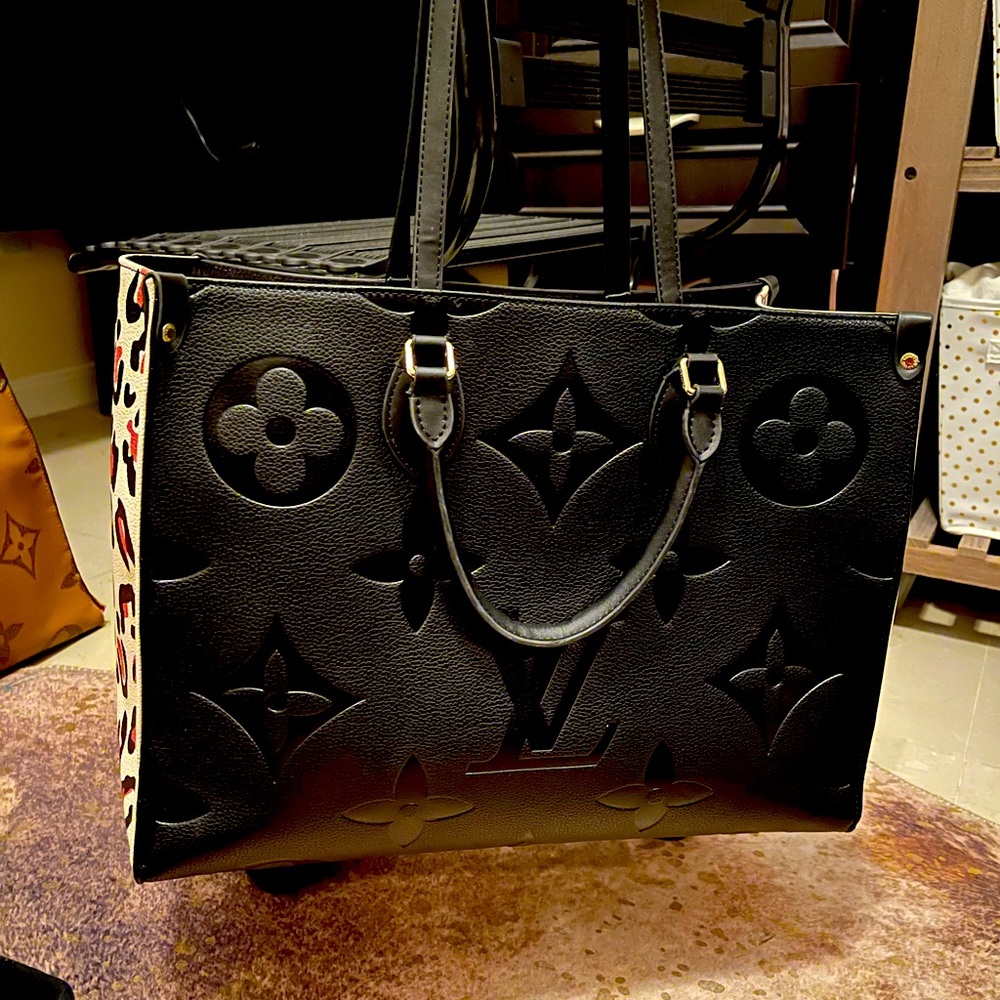 LV leopard GM Tote